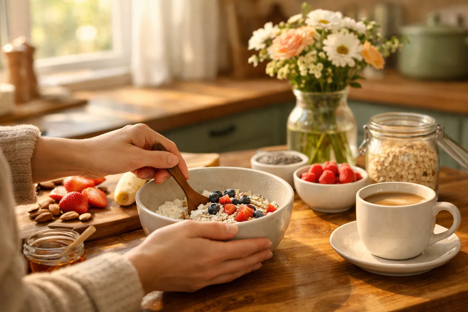 Preparação na cozinha